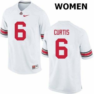 Women's Ohio State Buckeyes #6 Kory Curtis White Nike NCAA College Football Jersey Jogging HNY2244TK
